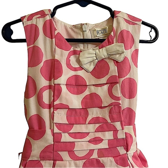 The Childrens's Place Hot Pink and White Polka Dot Dress Size 5 - Picture 9 of 12